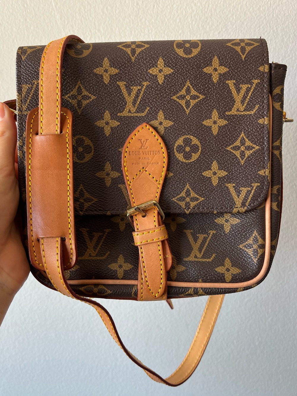 Louis Vuitton Brown Cartouchiere Monogram Messenger Bag